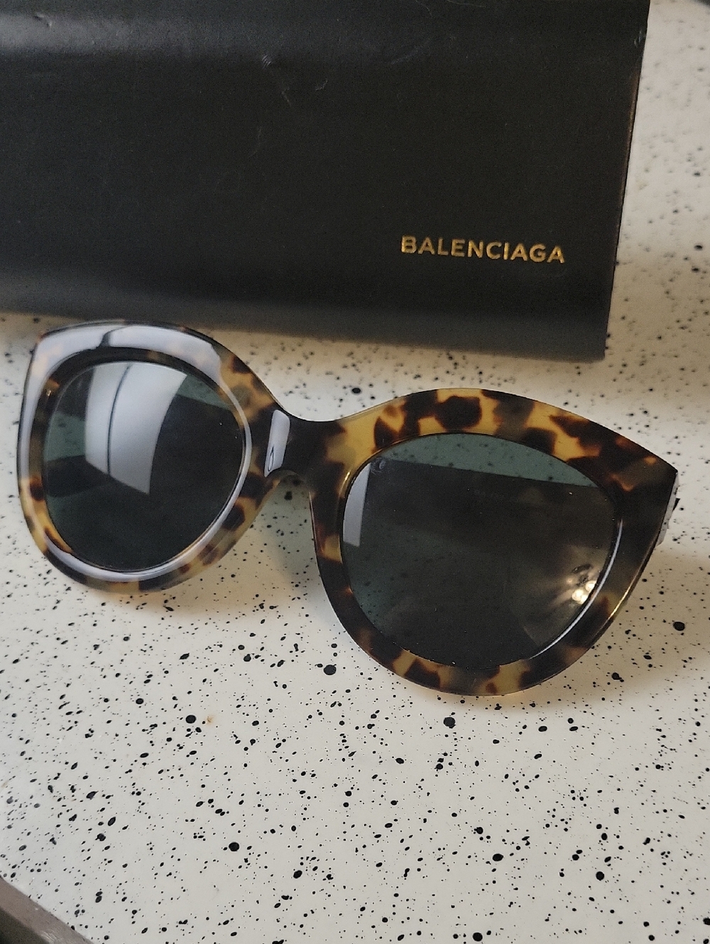 Balenciaga Tortoiseshell Cat Eye Sunglasses
